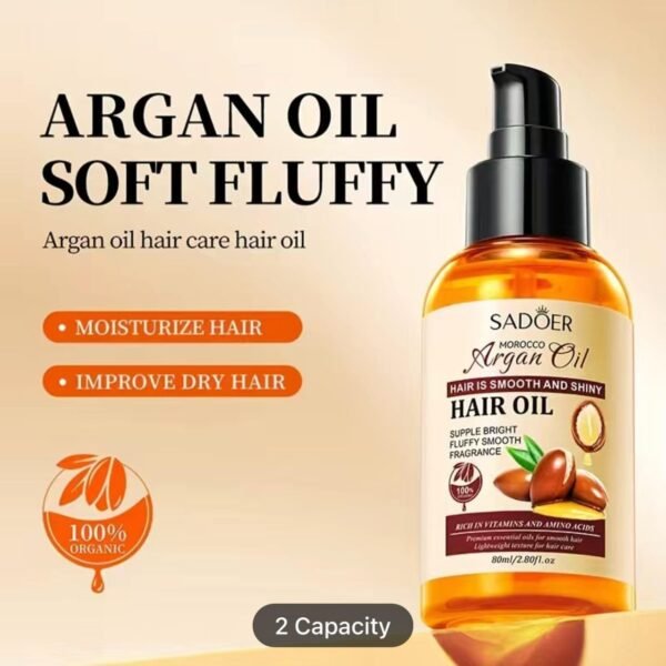 Sadoer Argan Oil For Softening And Shine Hair Repair Damaged Hair 80ml