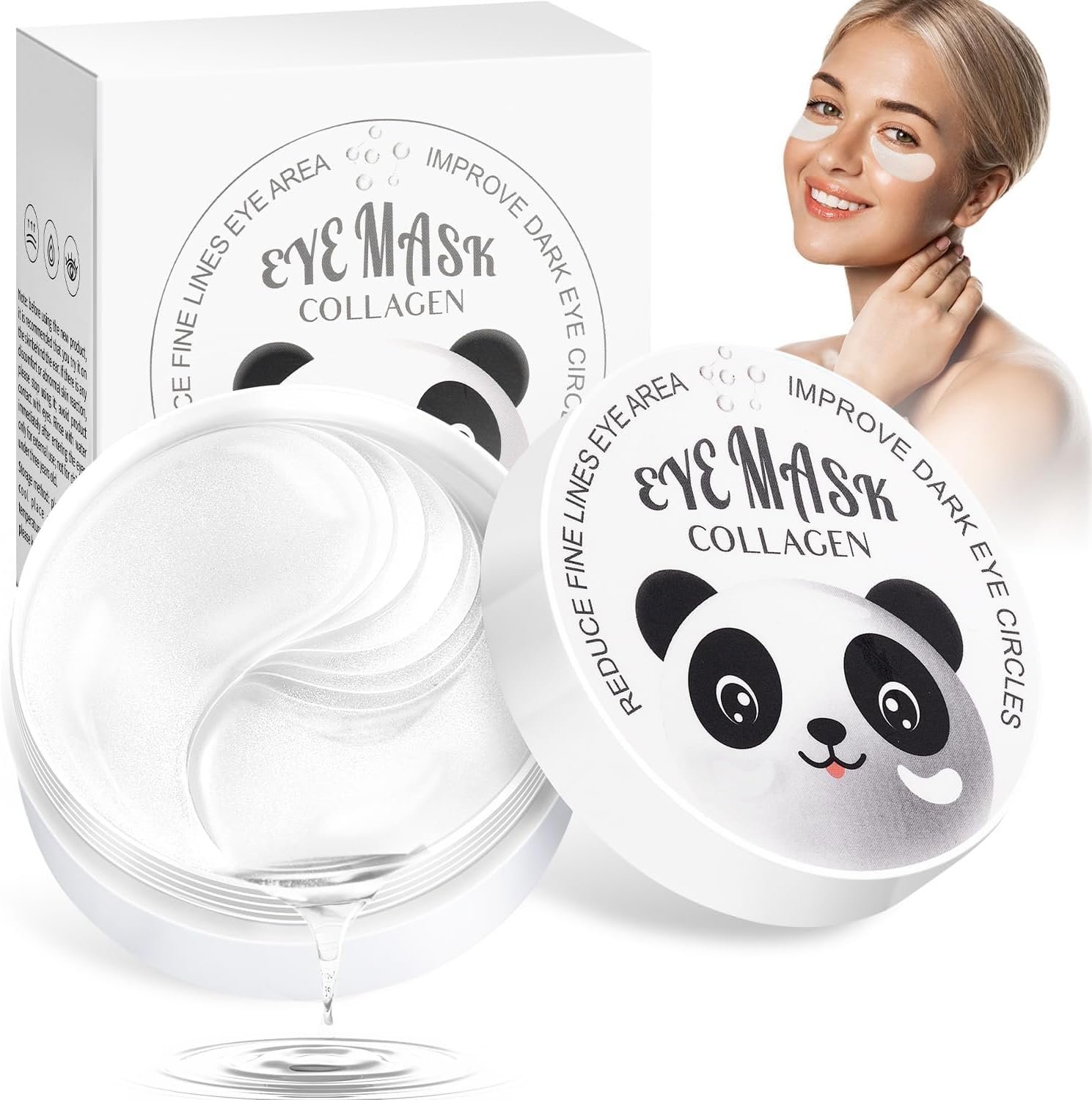 71Zx85fe4pL._AC_SL1500_ Sadoer Collagen Firming Eye Mask 80g(60PCS/30pairs) - Image 1