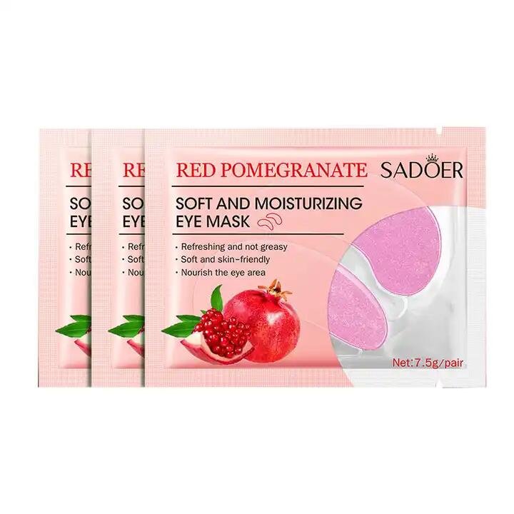 H8b715bd3483349f798cc1f40a22ef183M Sadoer Red Pomegranate Soft Moisturizing Eye Mask 7.5g/pair - Image 1