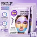 SADOER Grape Seed Hyaluronic Acid Collagen Firming Facial Mask Moisture Hydrating